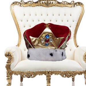 Fur Trim Crown Hat for Halloween